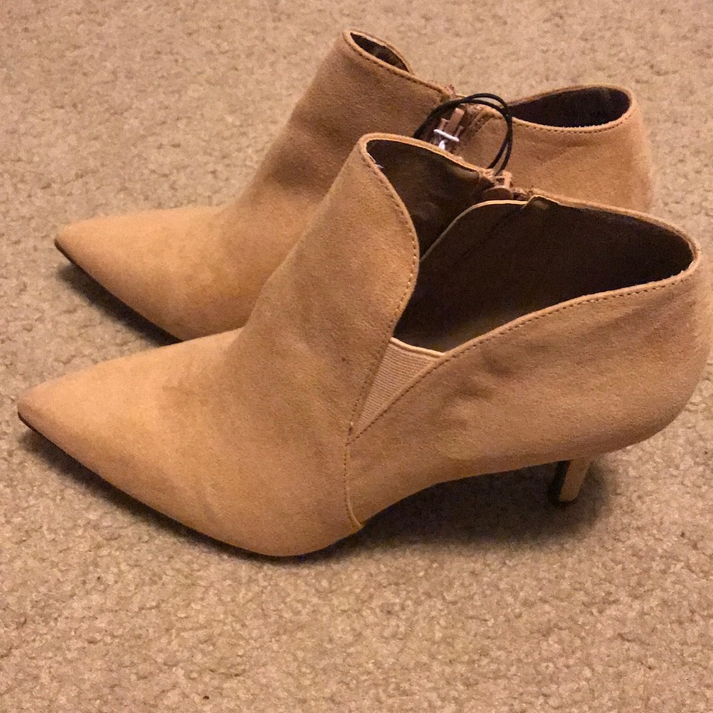 Tan booties